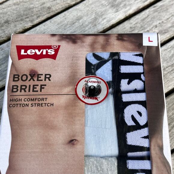 Levi’s 4 Pack Boxer Brief For Mens Size L High Comfort Cotton Stretch Large New - Picture 13 of 16